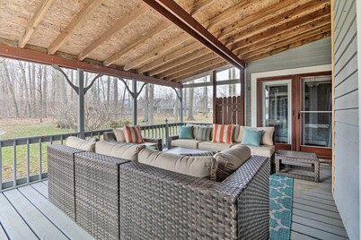 All-Season Indian Lake Home w/ Covered Deck!