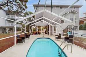 Pool - Beach Across the Street! Dog-Friendly Home w/ Private Pool, AC, WiFi & Games! (St. George Island)
