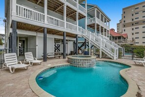 A heated pool - Oceanfront 7Bedroom 7Bath Beach Home with Private Pool and Hot Tub! (North Myrtle Beach)