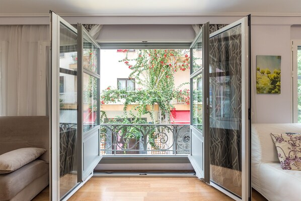 Vue sur la ville depuis l’hébergement