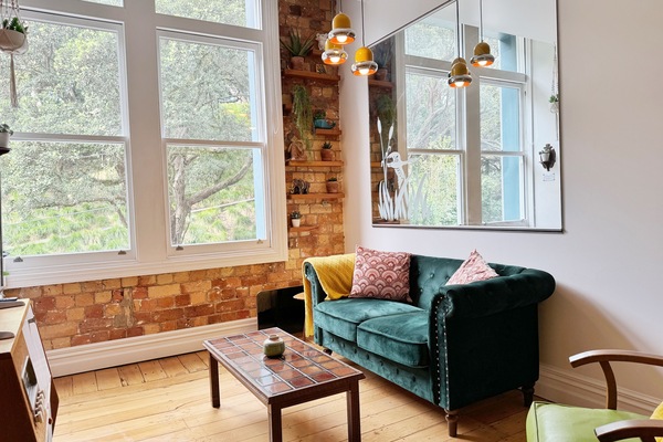 (Living room) with park views