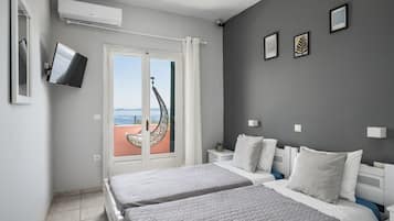 Appartement, 2 chambres, balcon, vue mer | 2 chambres, fer et planche Ă repasser, Wi-Fi gratuit