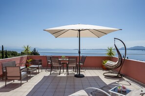 Superior Apartment, 2 Bedrooms, Terrace, Sea View | Terrace/patio - Ionian Sea View Apartments at Barbati by Konnect (Corfu)