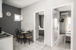 Apartment, 2 Bedrooms, Balcony, Sea View | Private kitchen | Mini-fridge, oven, stovetop, coffee/tea maker - Ionian Sea View Apartments at Barbati by Konnect (Corfu)