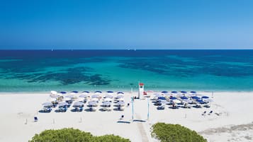 Private beach nearby, white sand