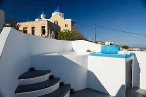 View from room - The Luna Cavern 1 Sky Blue (Santorini)