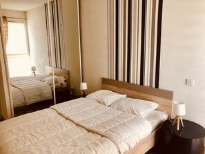 1 Schlafzimmer, schallisolierte Zimmer, Bügeleisen/Bügelbrett