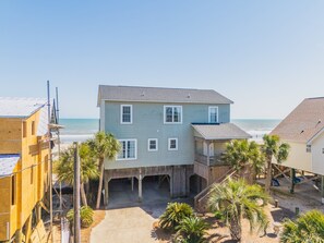Exterior - Large Oceanfront Home - Multiple Ocean View Decks & 2 Living Areas (Folly Beach)