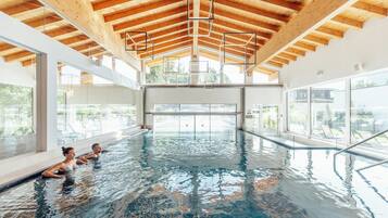 Indoor pool, outdoor pool, open 7:00 AM to 9:00 PM, pool umbrellas