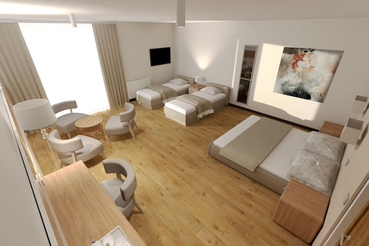 family quadruple room | 2 bedrooms, desk, blackout curtains, free wifi