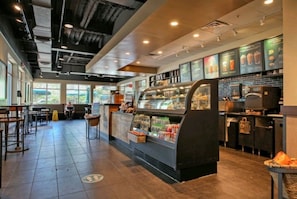 Enjoy a warm cup of coffee at our on-site coffee bar, where expertly prepared drinks are always available.