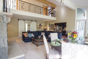 Smart TV, fireplace, printers