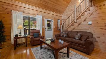 Smart TV, fireplace, DVD player