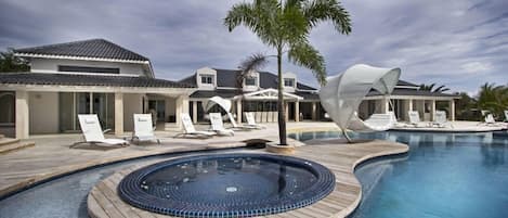 A heated pool