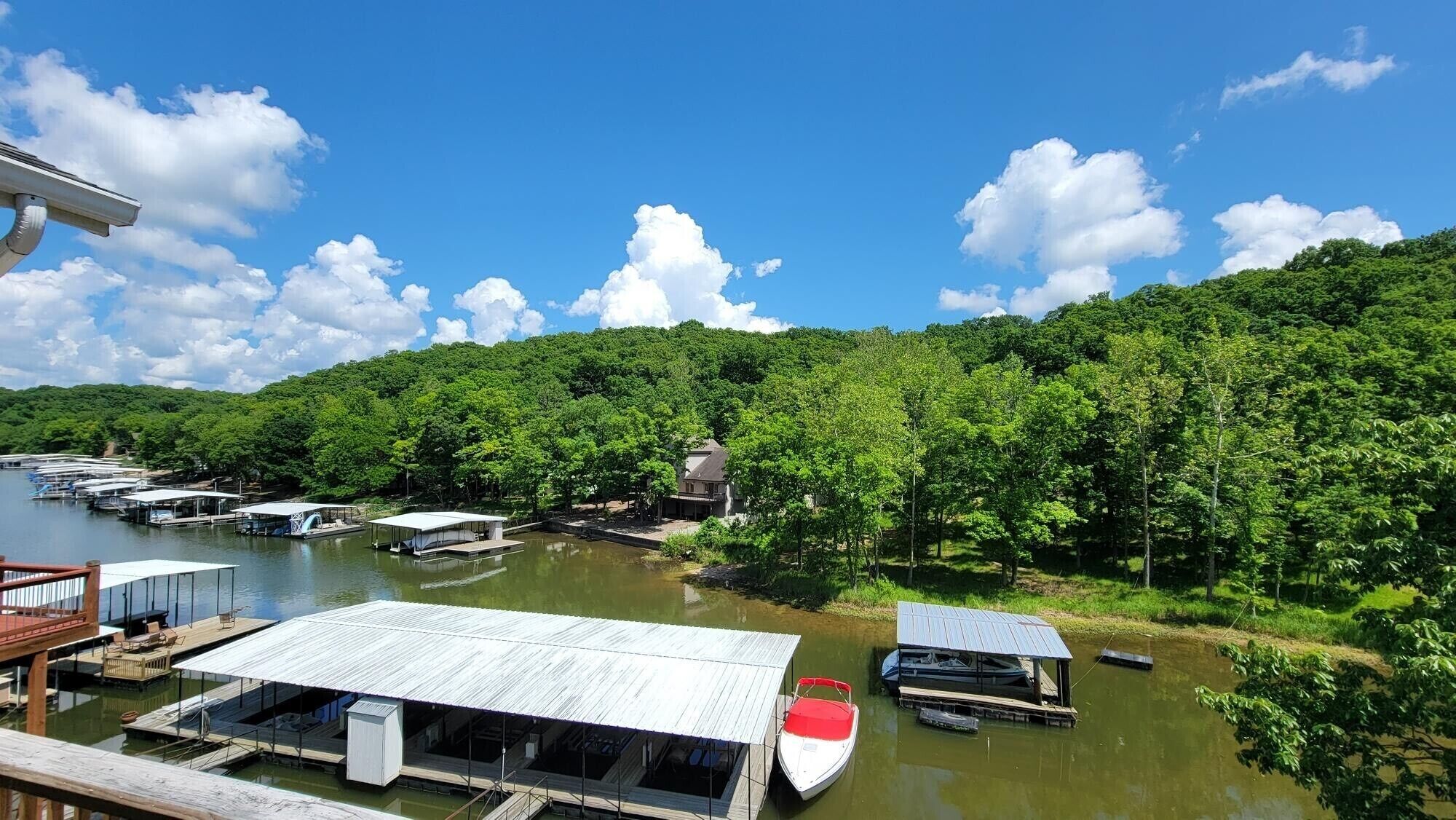 A short walk to your own private boat slip & tucked back in a calm, quiet cove! 
