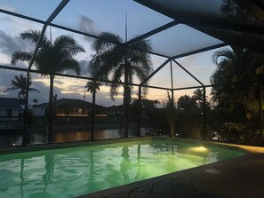 Outdoor pool, a heated pool