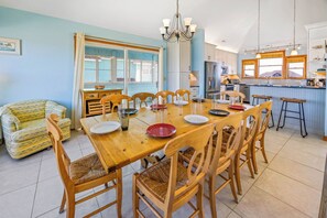 Dining - Oceanfront Home w/ Hot Tub, Elevator, Game Room, Cmty Pool and Tennis/Pickleball (Avon)