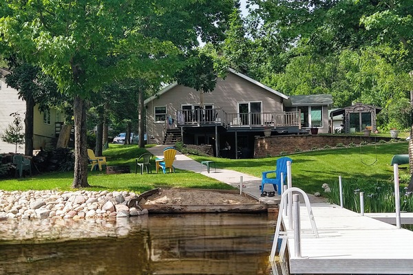 Private waterfront with dock & sandy beach on the Mt. Morris chain of lakes.