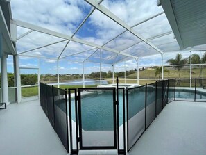 A heated pool