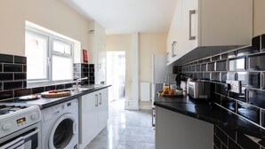 Apartment | Private kitchen | Fridge, microwave, oven, stovetop
