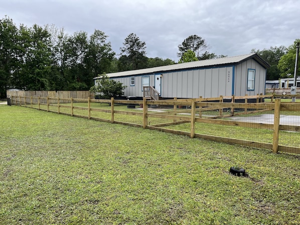 Fenced front yard