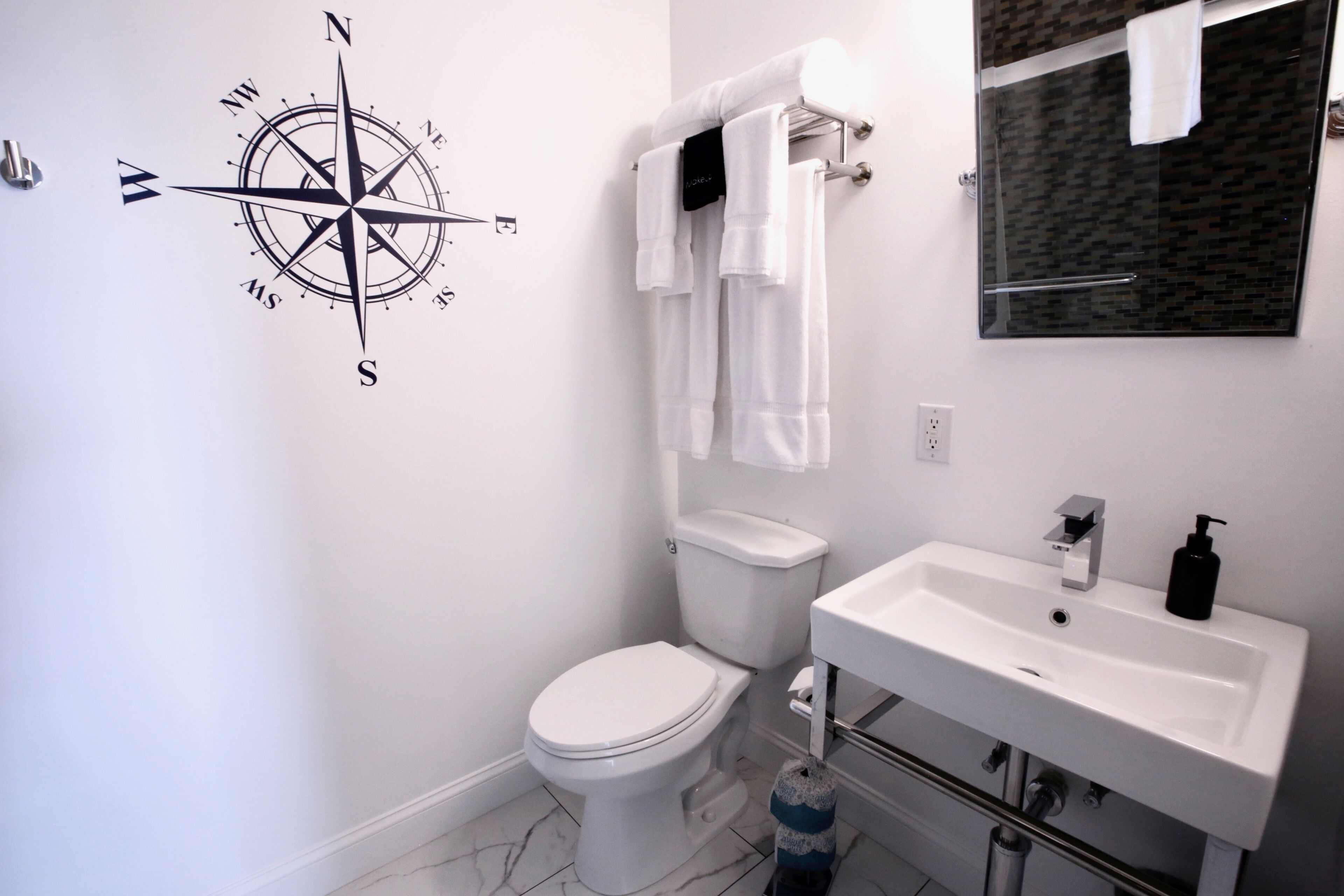 shower, hydromassage showerhead, hair dryer, soap