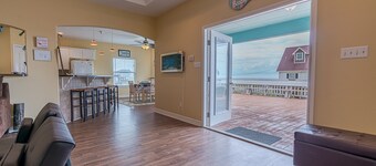 Stunning beach views-100 steps to beach-Huge deck