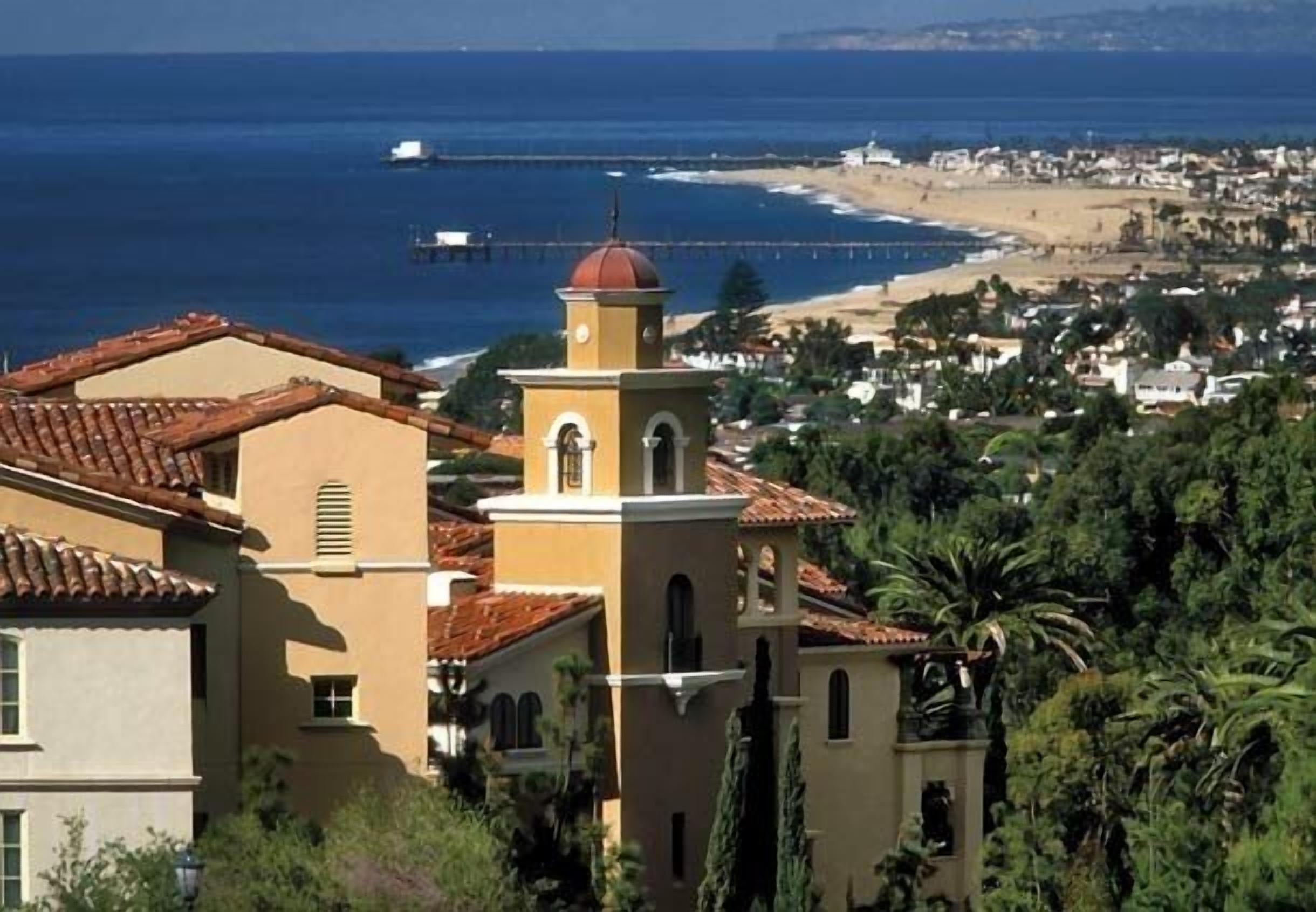 Perched on a bluff overlooking the beautiful Newport coastline.