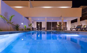 A heated pool