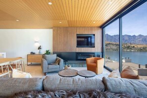 TV, fireplace, Netflix, books