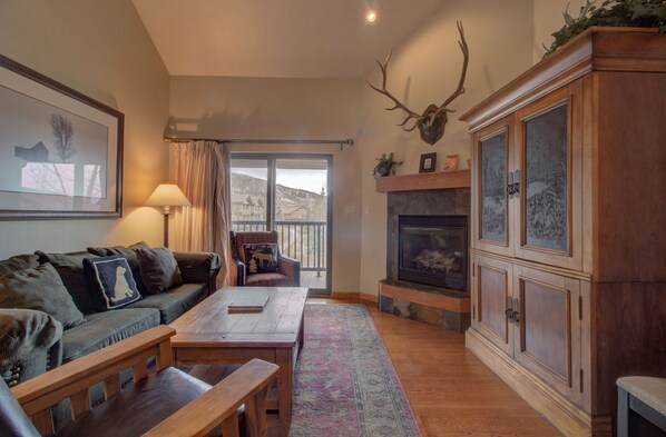 Télévision, cheminée