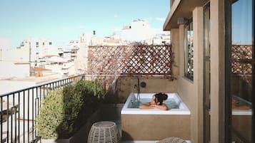 Suite, Terrace (Hot Tub) | Premium bedding, free minibar items, in-room safe, soundproofing