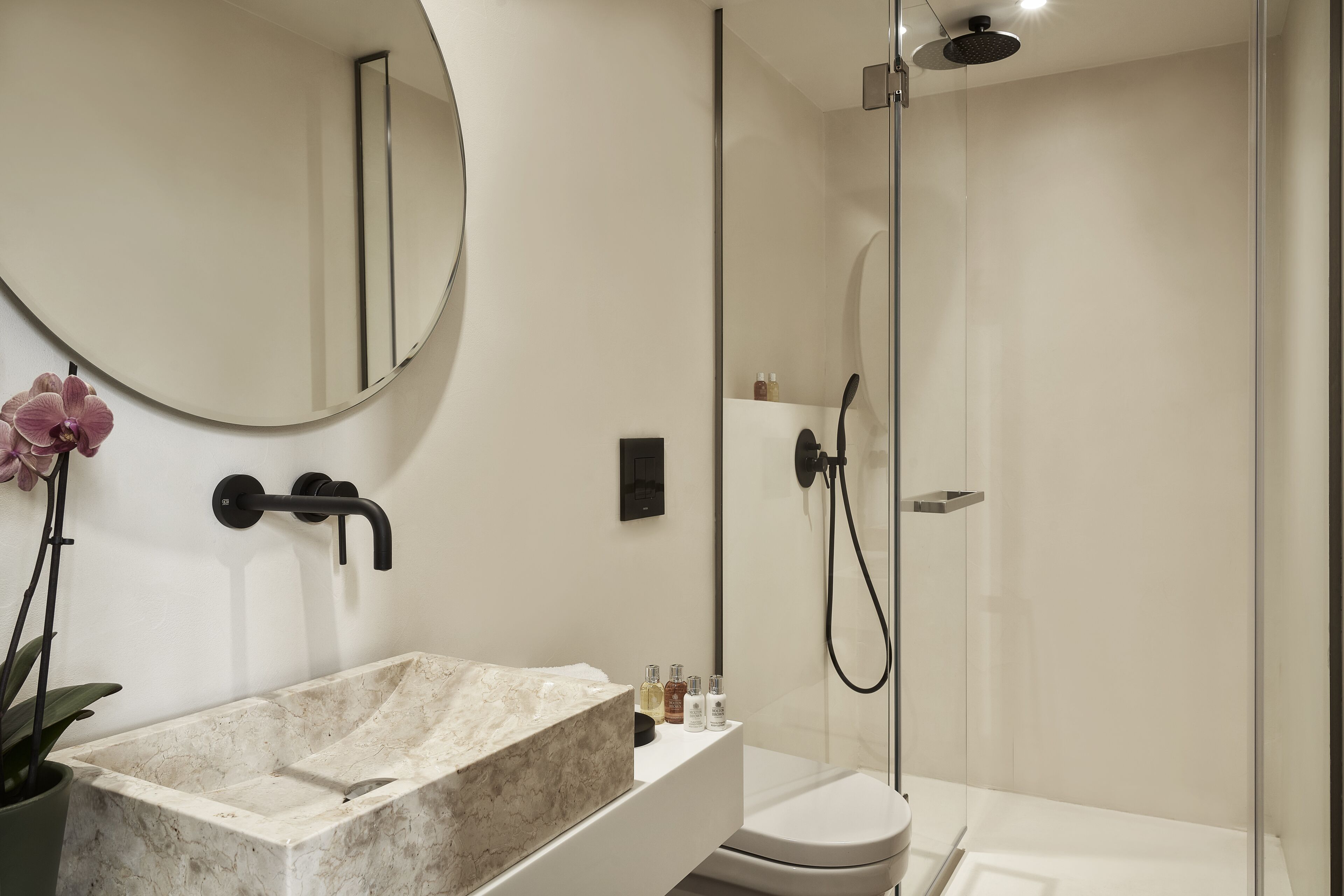 loft, terrace (acropolis view) | bathroom | shower, rainfall showerhead, free toiletries, hair dryer