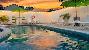 A heated pool