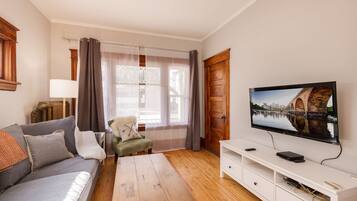 Smart TV, DVD player, foosball, table tennis