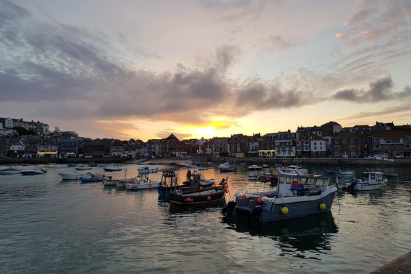 Sunset, St. Ives harbour
