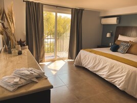 Signature Suite, 1 King Bed, Refrigerator | 1 bedroom, minibar, desk, laptop workspace