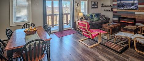 TV, fireplace, DVD player