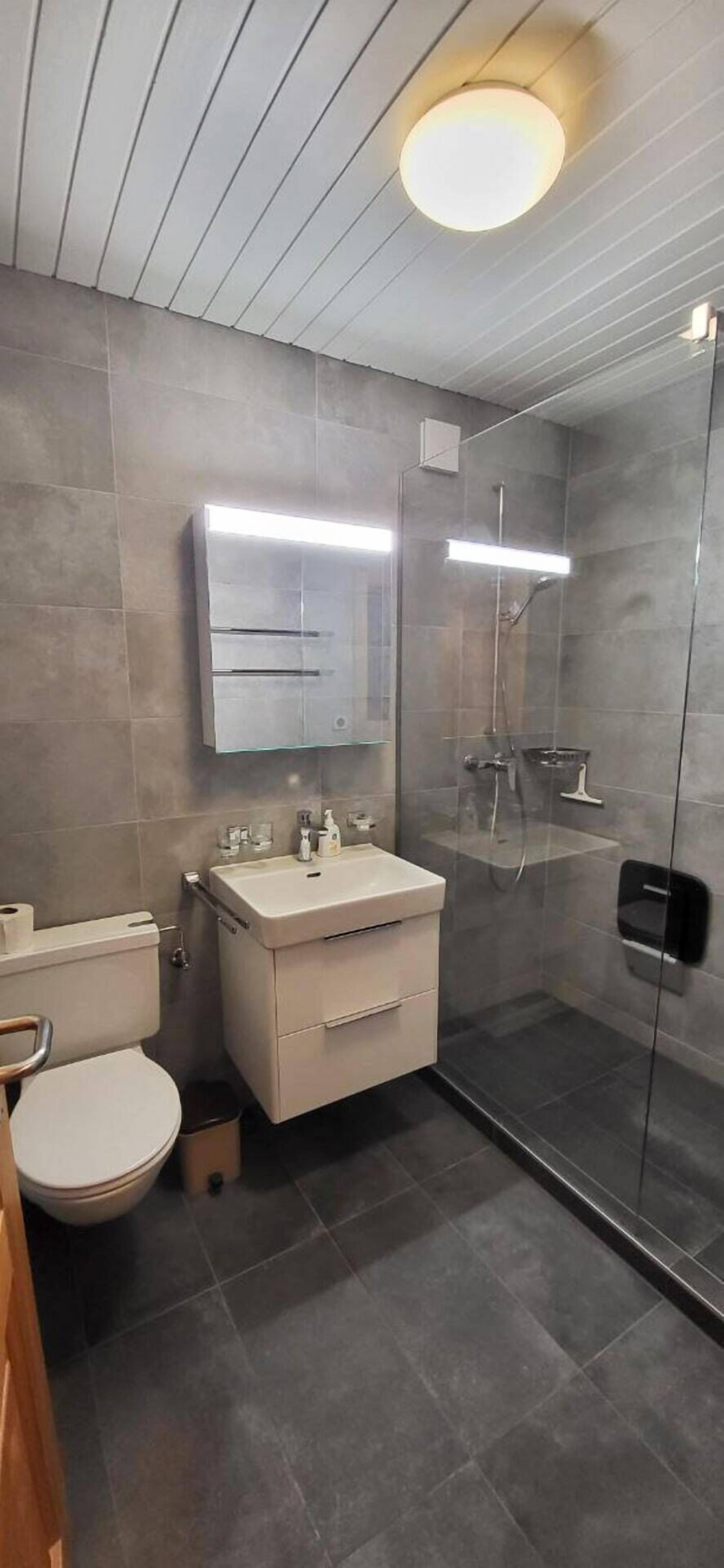 Apartemen Basic, Beberapa Tempat Tidur | Kamar mandi | Shower, pengering rambut, handuk, dan sabun