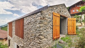 Basic House, Multiple Beds | Exterior - Renovated Historic Barn in Mountain Village (Crans-Montana)