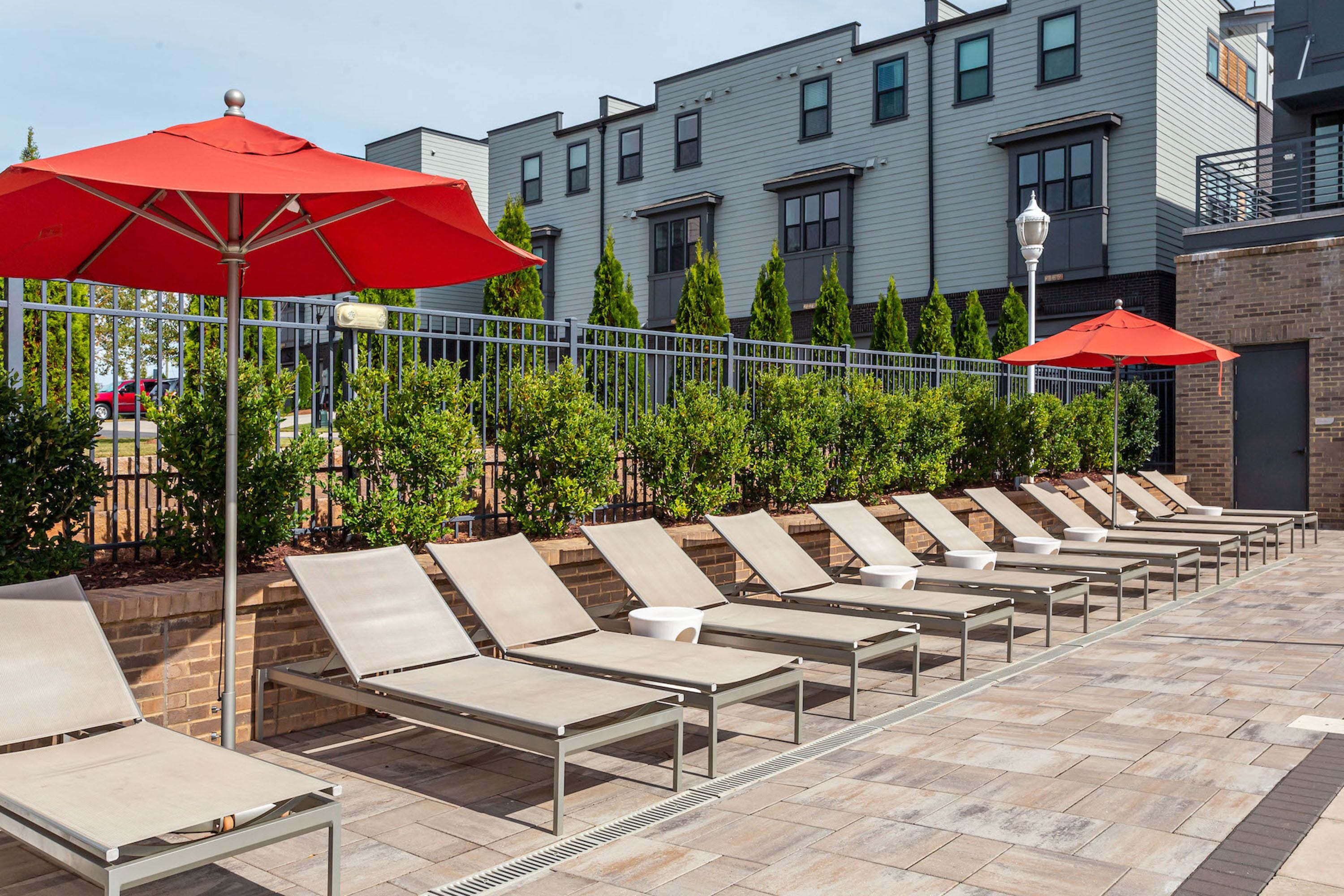 Outdoor banquet area