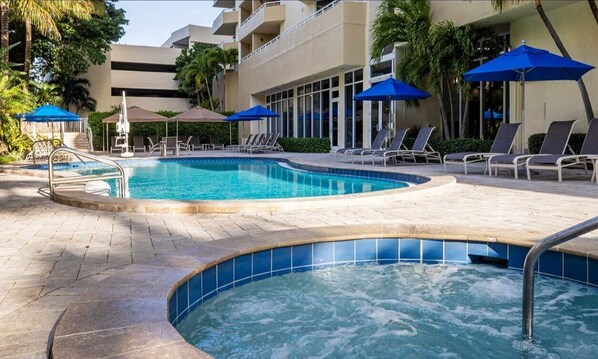 Outdoor pool, a heated pool