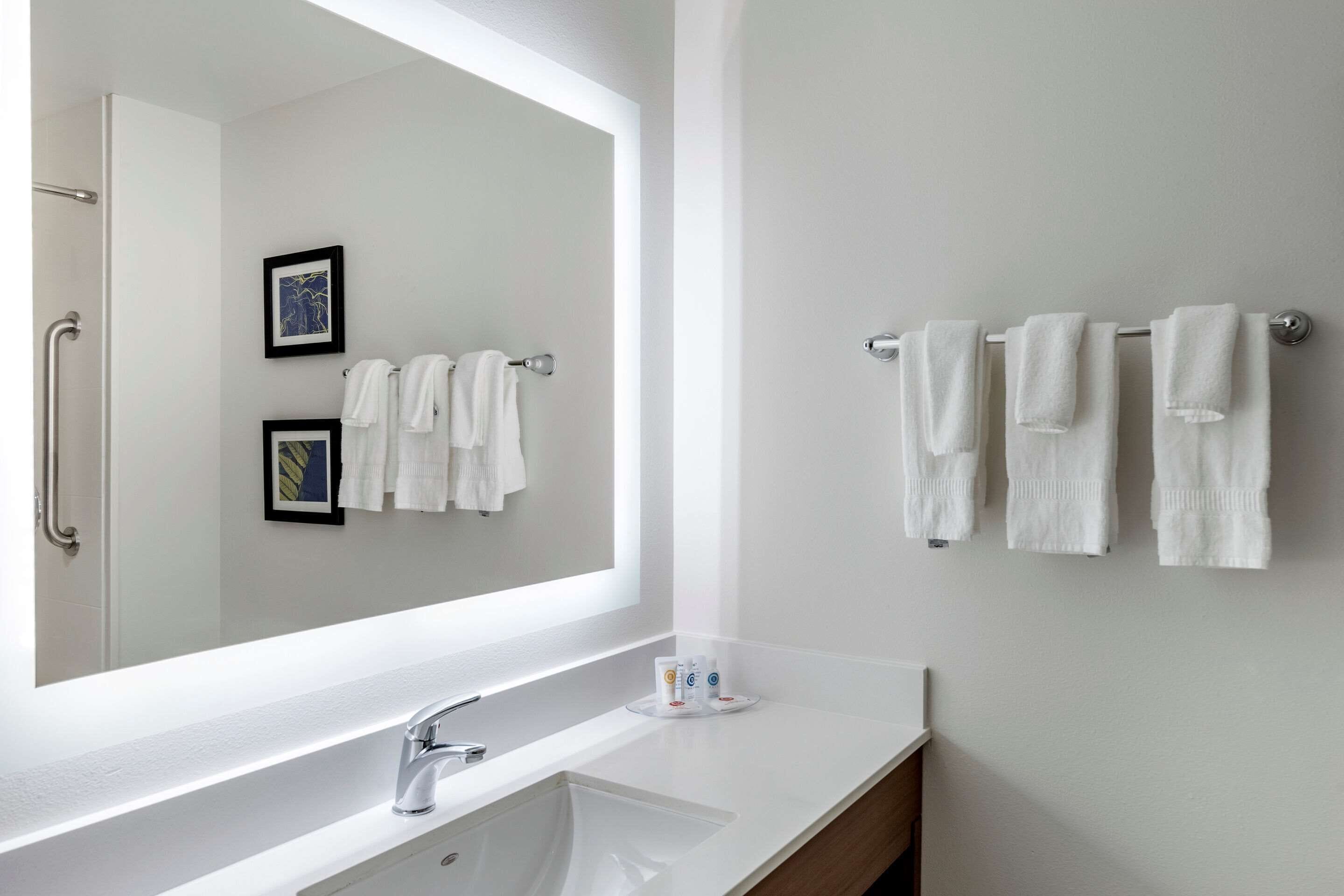 free toiletries, hair dryer, towels