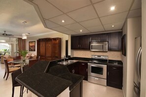 Fridge, microwave, blender