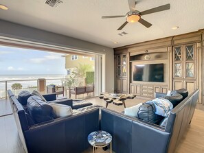 TV - Hip Nautic ~ Luxury Beachfront Beach Home with Pool - Car Free Beach - 4071H (New Smyrna Beach)