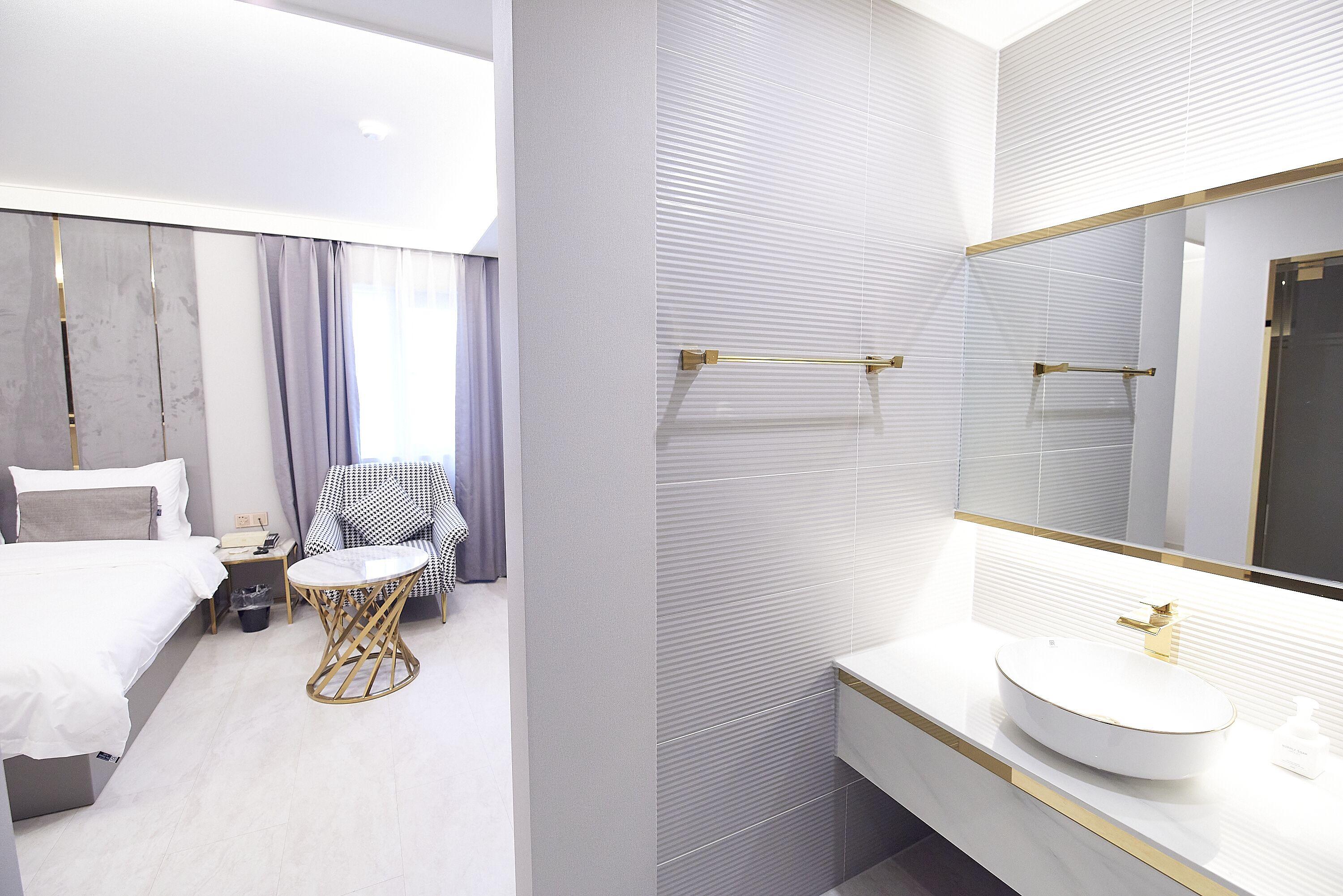 deluxe double room | premium bedding, down duvets, desk, laptop workspace