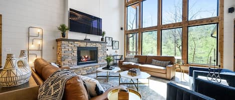 テレビ、暖炉、書斎 / ワークスペース