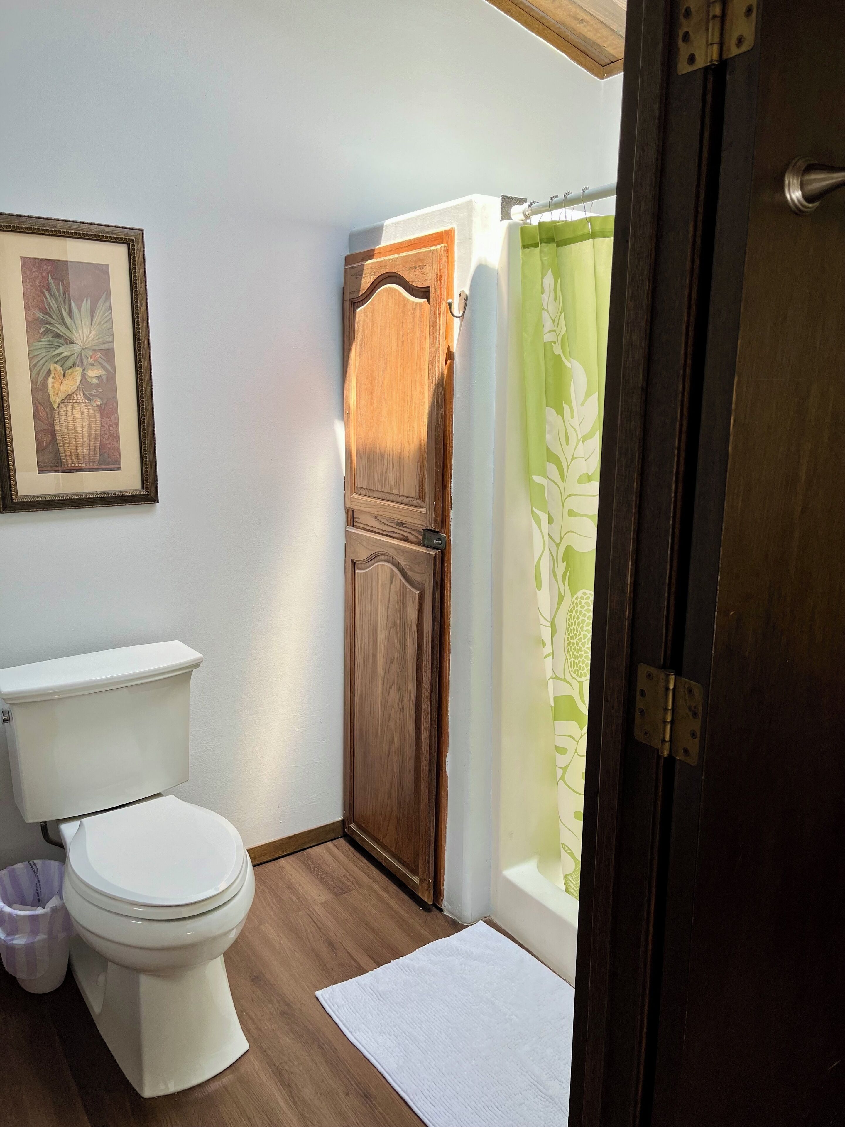 Bathtub, hair dryer, towels, soap