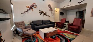 Smart TV, video games, stereo