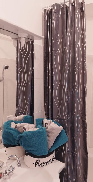 Sèche-cheveux, serviettes fournies, papier toilette